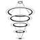 Arctic Rings Ring Pendant w/ 20' Cord - Satin Black