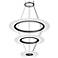 Arctic Rings Small Triple Ring Pendant w/ 20' Cord - Satin Black