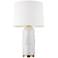 Arctic White Ceramic Modern LED Table Lamp by Chapman & Myers