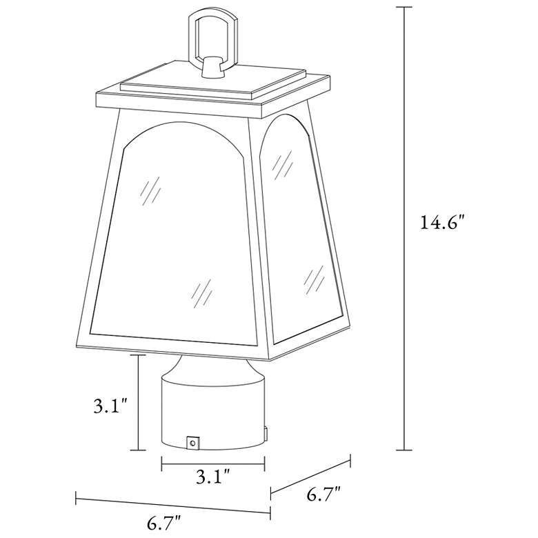 Image 2 Arctifyra 14 1/2" High Textured Rust Outdoor Post Light more views