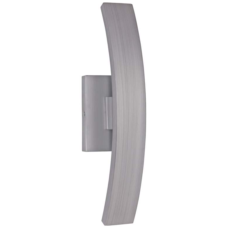 Image 1 Arcus 16 inchH Brushed Aluminum LED Pocket Outdoor Wall Light