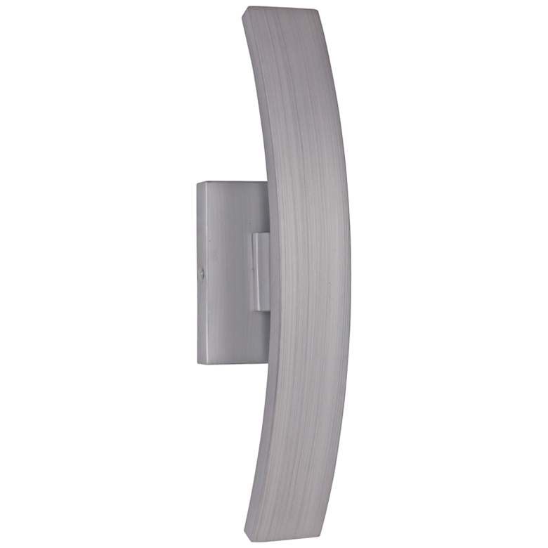 Image 1 Arcus 16"H Brushed Aluminum LED Pocket Outdoor Wall Light