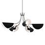 Thumbnail2 of Arcus 29 1/4" Wide Satin Nickel and Black 5-Light Chandelier more views