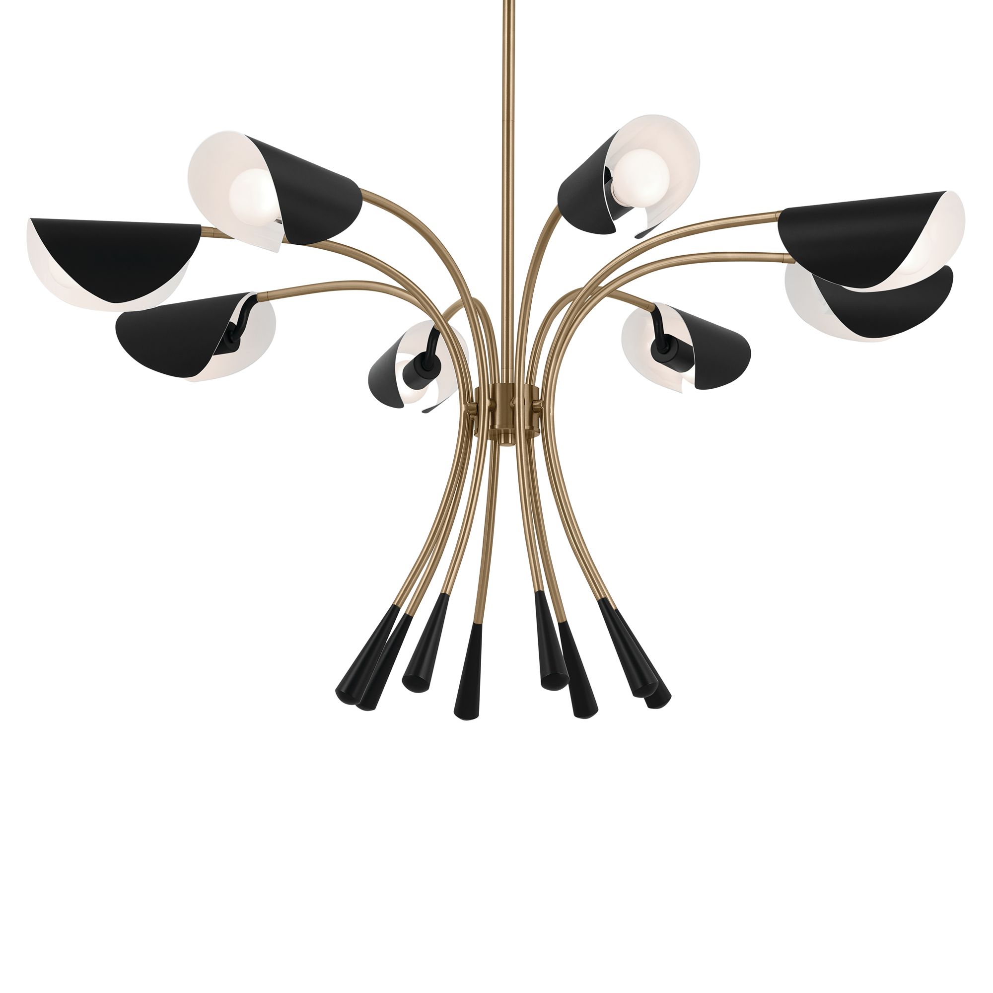Image 3 Arcus 45.5 Inch 8 Light Chandelier in Champagne Bronze with Black more views