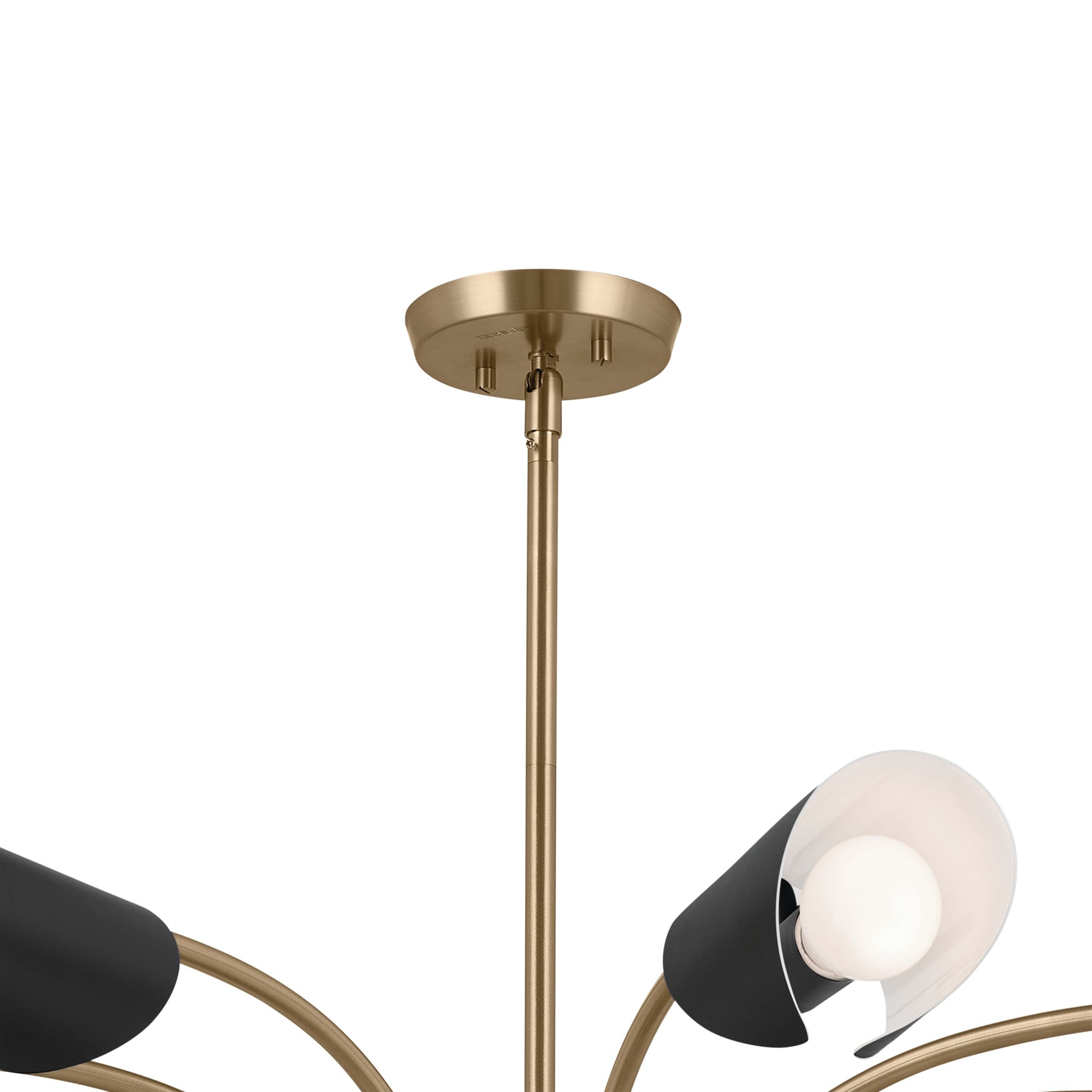 Image 4 Arcus 45.5 Inch 8 Light Chandelier in Champagne Bronze with Black more views