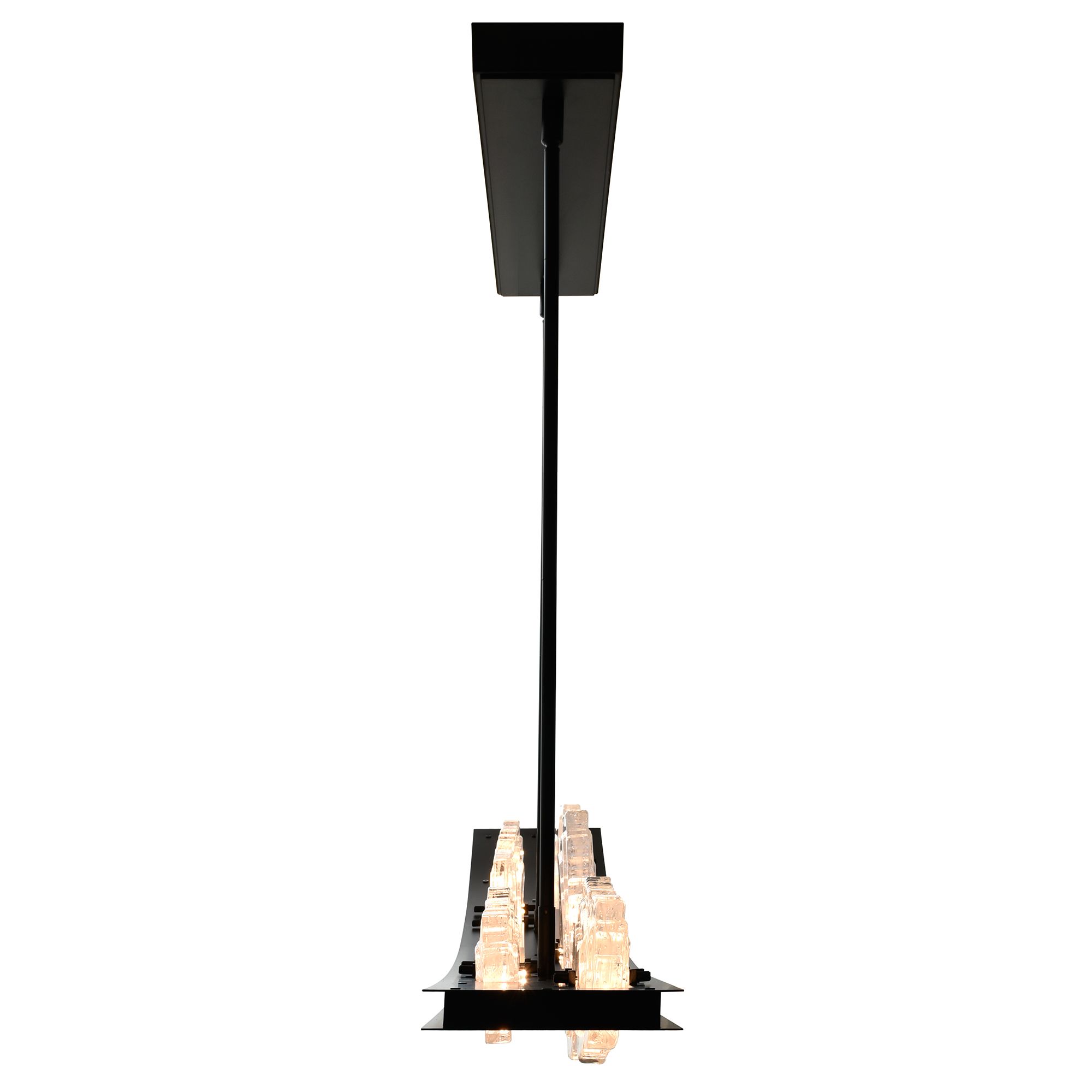 Image 4 Arcus Integrated LED 50in Black Chandelier with Handcrafted Glass more views