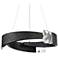 Arcus LED 3CCT 25" Segmental Crystal Textured Black Ring Chandelier