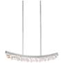 Arcus LED 3CCT 32" Unique Curved Crystal Nickel Linear Pendant Light