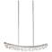 Arcus LED 3CCT 32" Unique Curved Crystal Nickel Linear Pendant Light