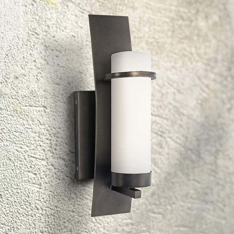 Image 1 Arcus Truth 16" High Smoke Iron Outdoor Wall Light