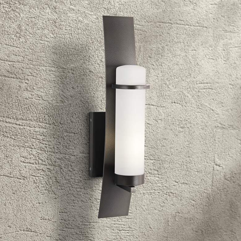 Image 1 Arcus Truth 22" High Smoke Iron Outdoor Wall Light