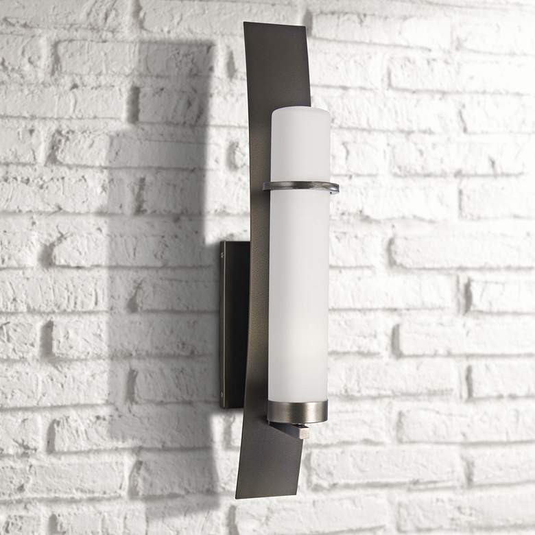 Image 1 Arcus Truth 26" High Smoke Iron Outdoor Wall Light