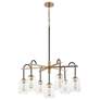 3_Arcwell 32" Wide Matte Black Brass 7-Light Chandelier more views