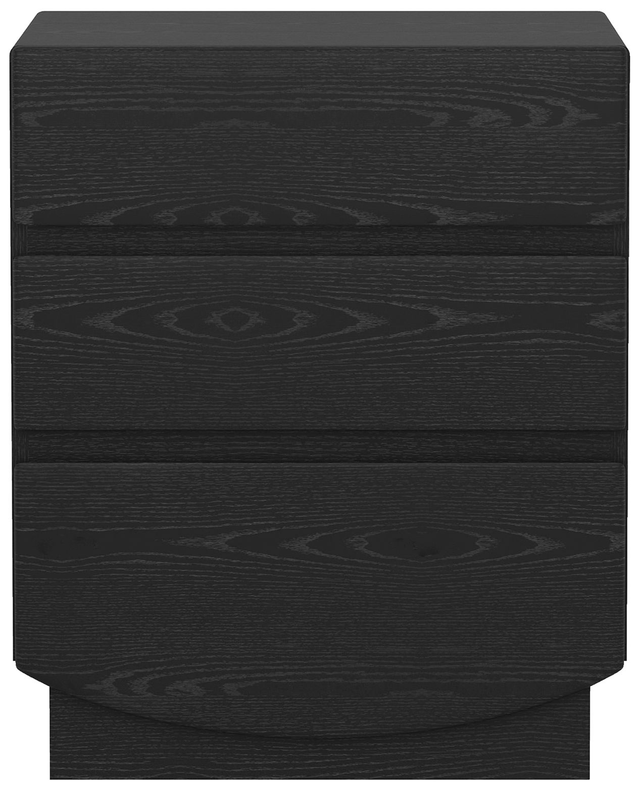 Image 2 Ardea Contemporary 20" Nightstand in Black (3-Drawer)