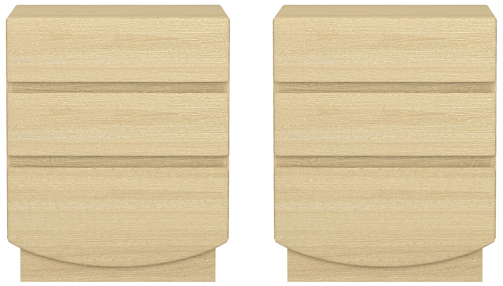 Ardea Contemporary 20" Nightstand in Natural Oak (3-Drawer)