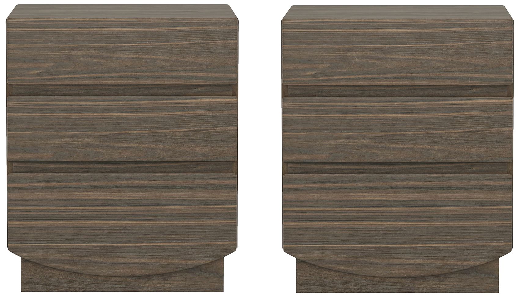 Ardea Contemporary 20" Nightstand in Walnut (3-Drawer)