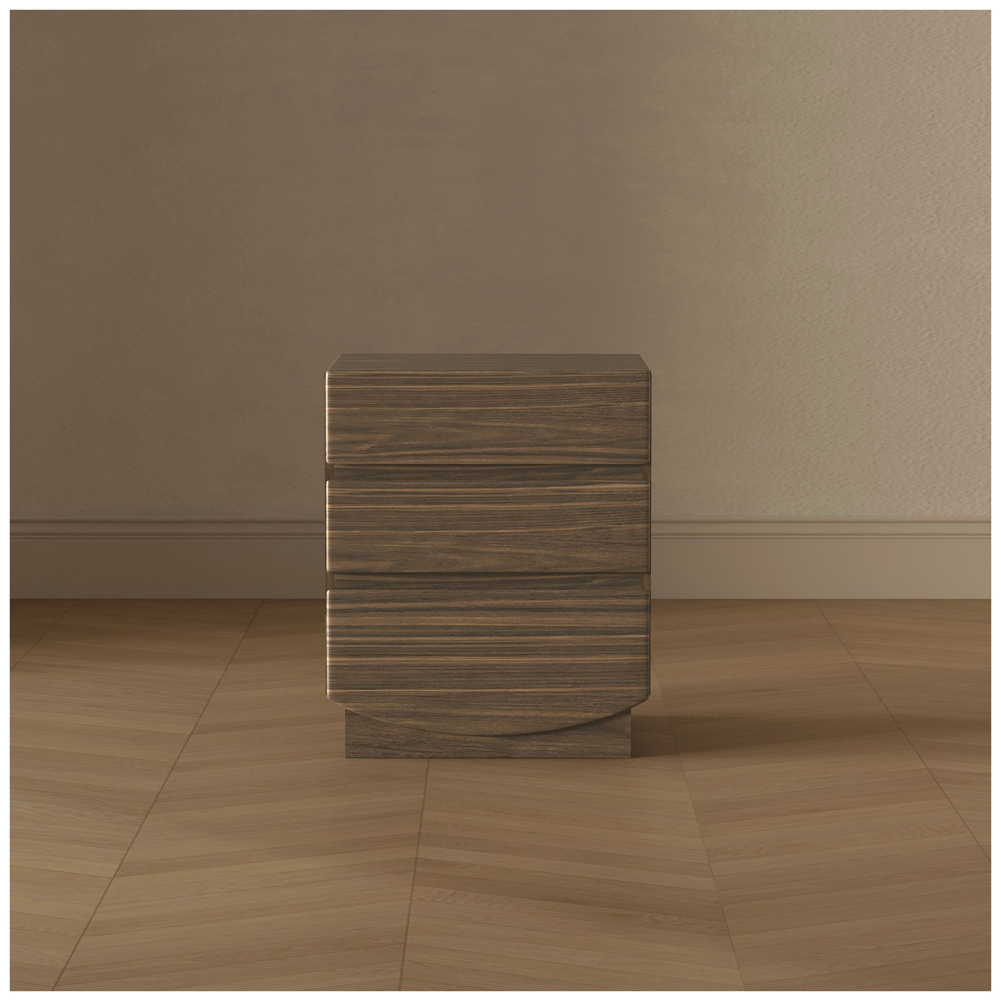 Ardea Contemporary 20" Nightstand in Walnut (3-Drawer)