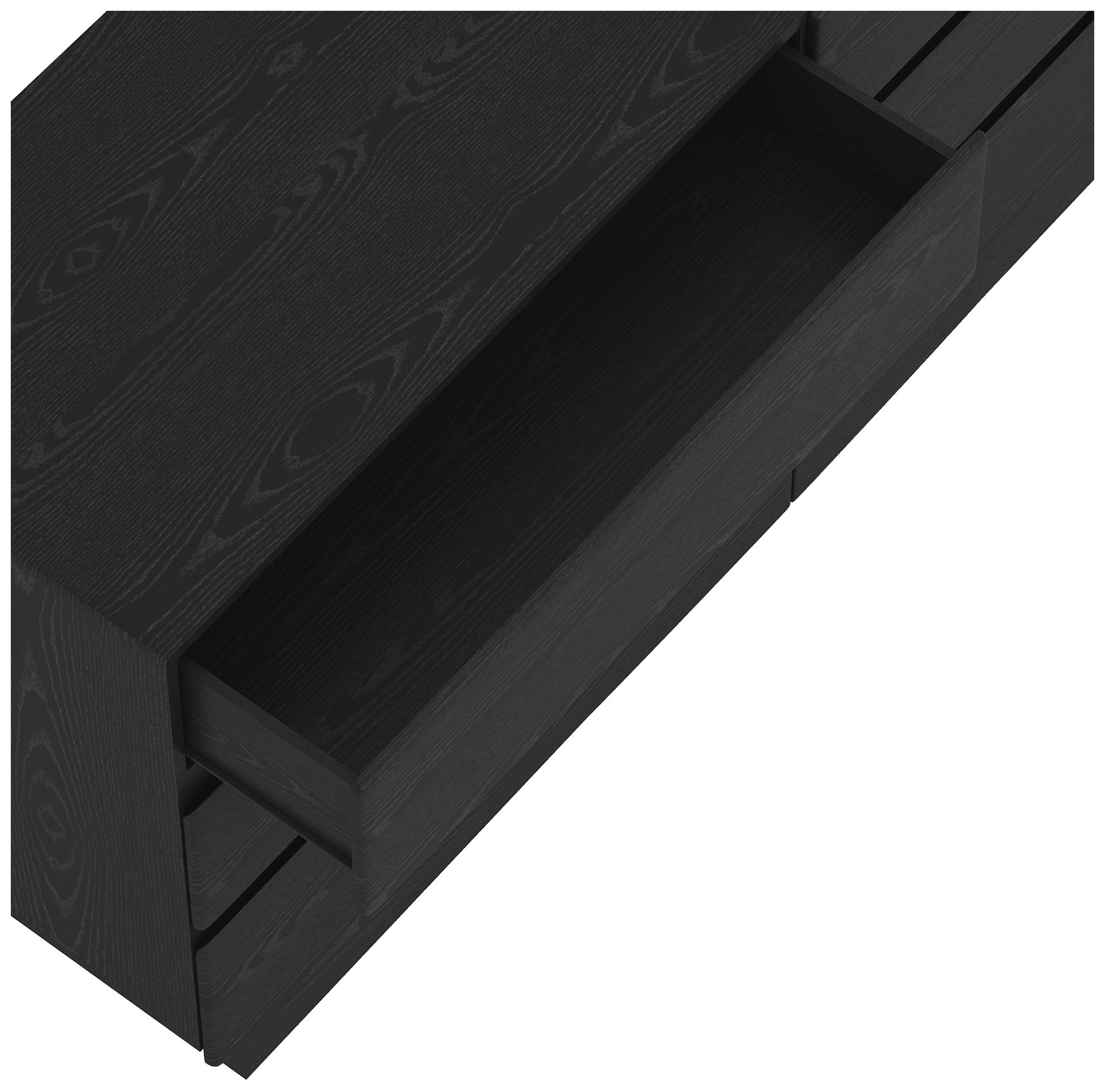 Image 6 Ardea Contemporary 72" Dresser in Black (6-Drawer) more views