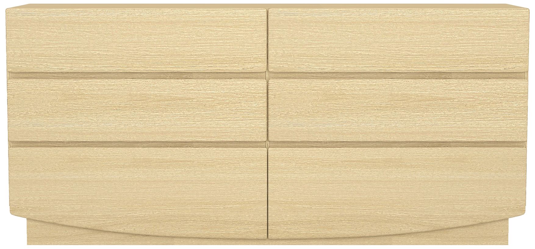 Image 2 Ardea Contemporary 72" Dresser in Natural Oak (6-Drawer)