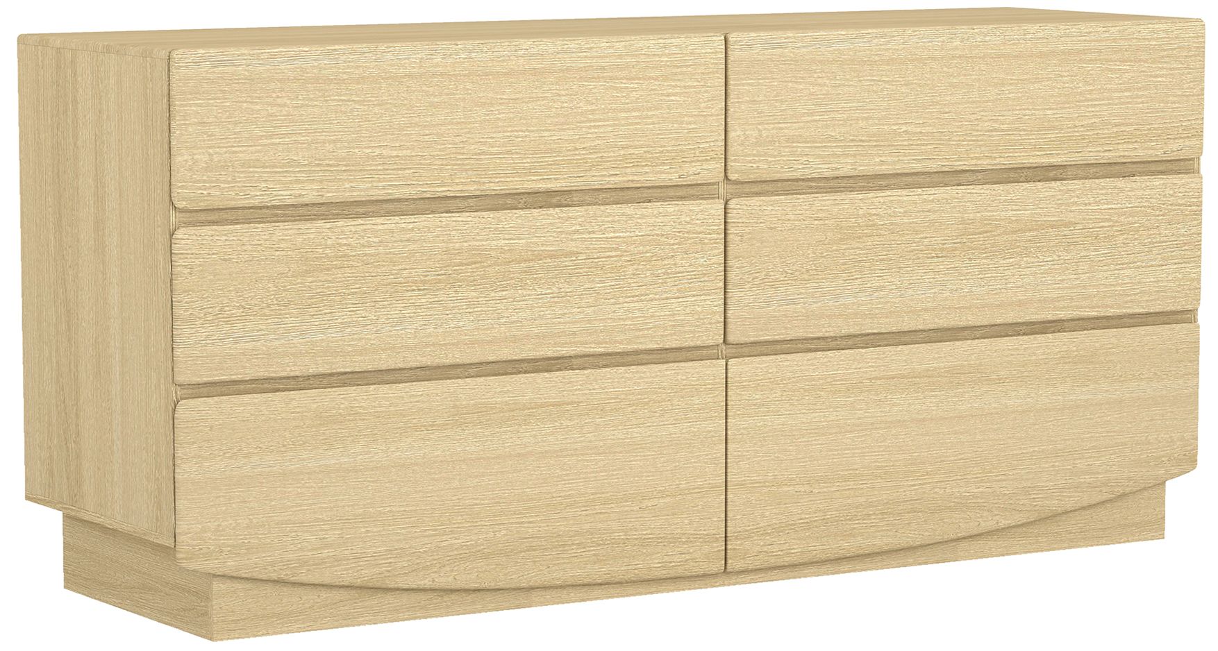 Image 7 Ardea Contemporary 72" Dresser in Natural Oak (6-Drawer) more views