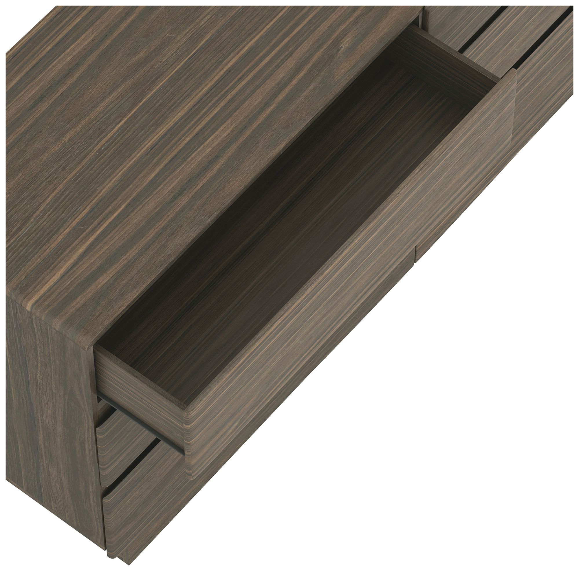 Image 6 Ardea Contemporary 72" Dresser in Walnut (6-Drawer) more views