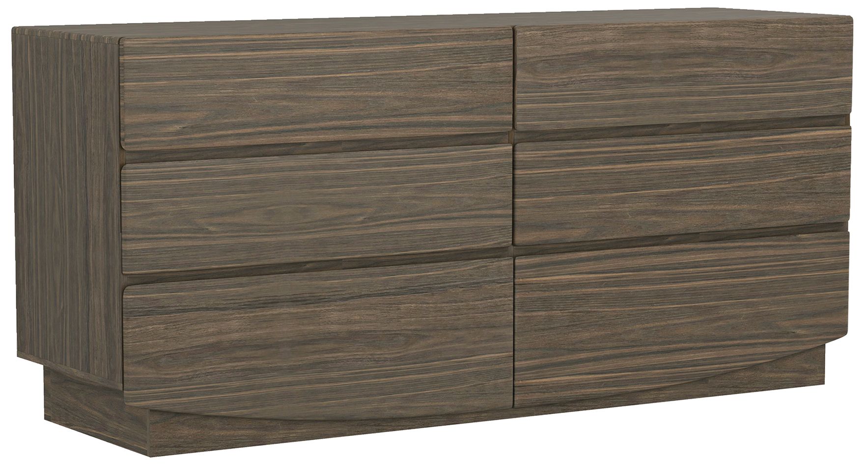 Image 7 Ardea Contemporary 72" Dresser in Walnut (6-Drawer) more views