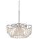 Arden 18 1/2" Wide Chrome and Crystal Strands Pendant Light
