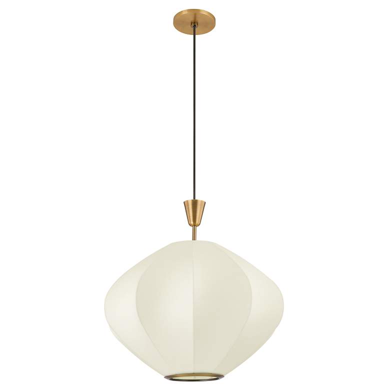 Image 2 Arden 22" Wide Patina Brass Lantern Pendant Light
