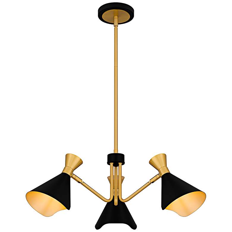 Image 1 Arden 3-Light Matte Black Chandelier