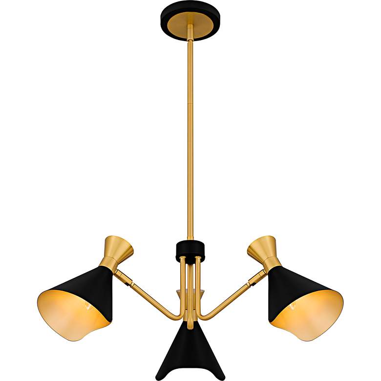 Image 4 Arden 3-Light Matte Black Chandelier more views