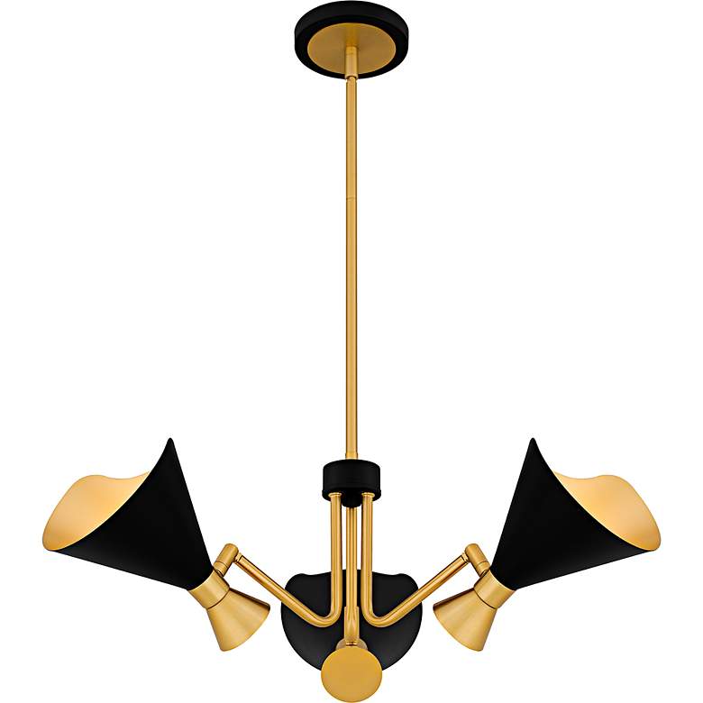 Image 5 Arden 3-Light Matte Black Chandelier more views