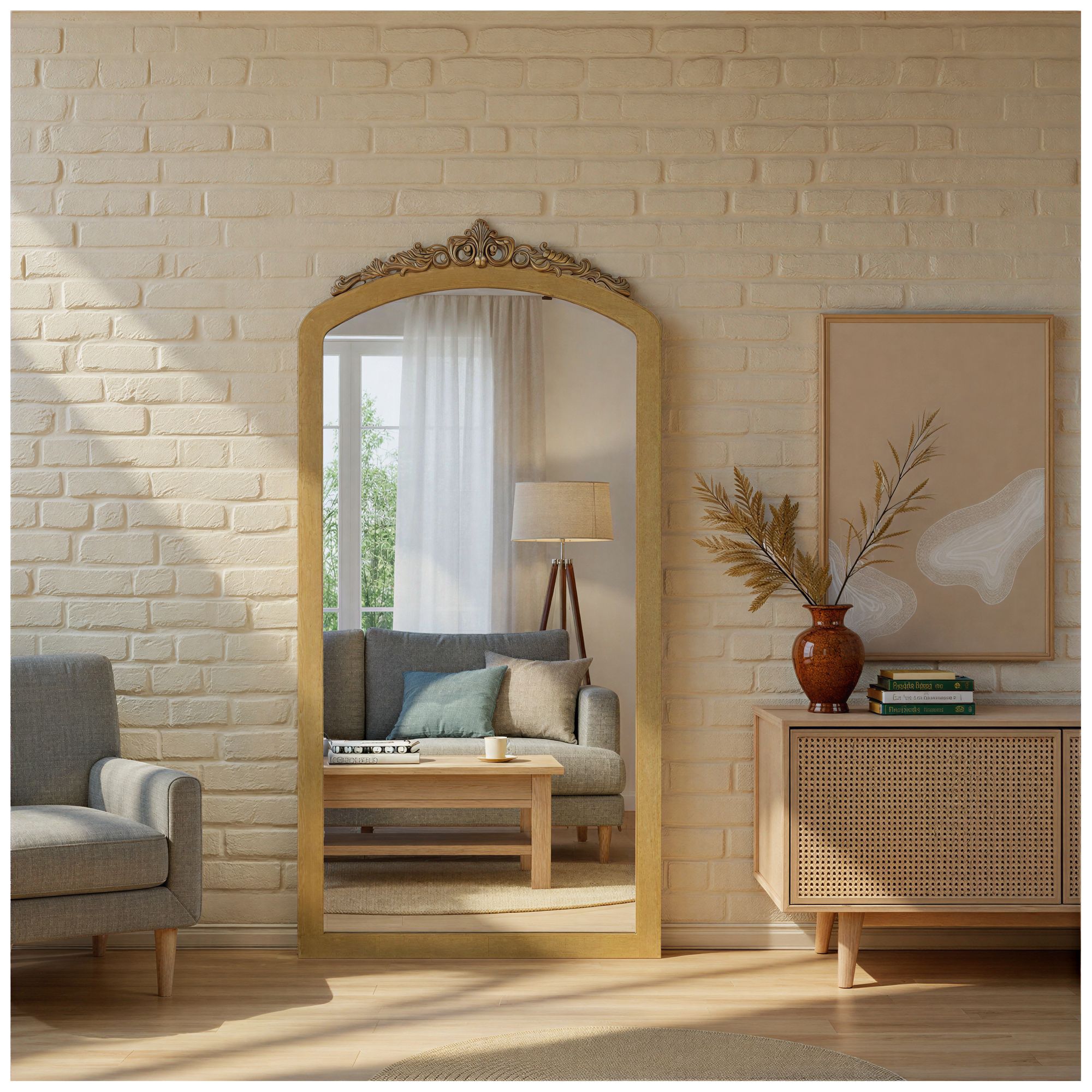 Image 6 Arden 36'' Burnished Brass Mirror more views