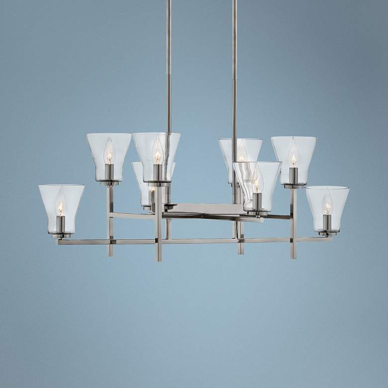 Image 1 Arden 40"W Antique Nickel Kitchen Island Light Chandelier