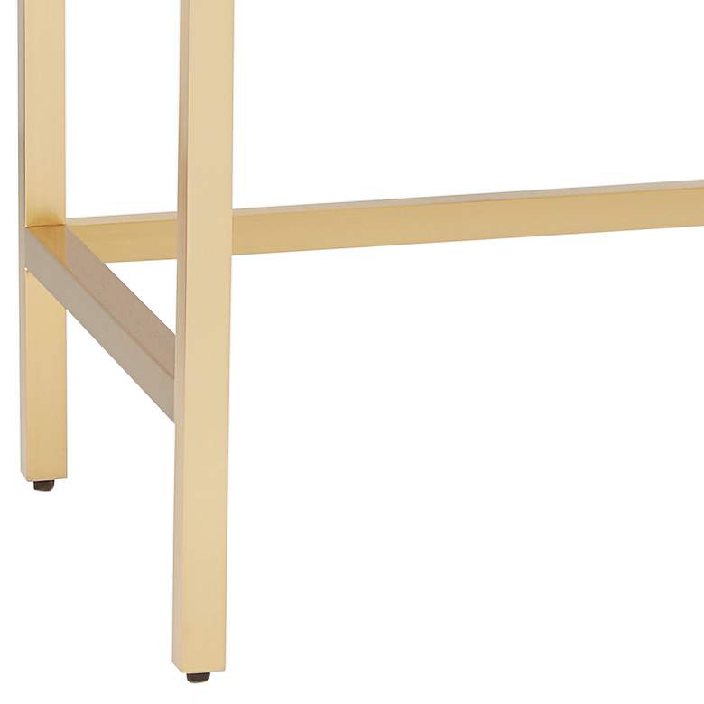 Image 4 Arden 47 1/2"W Ivory and Brushed Brass 3-Drawer Vanity Table more views