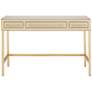 Arden 47 1/2"W Ivory and Brushed Brass 3-Drawer Vanity Table in scene