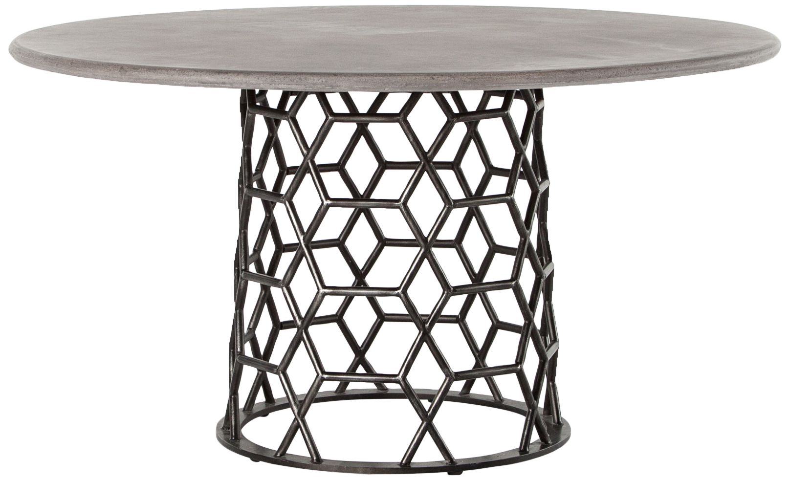 54 inch round concrete dining table