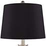 Arden Brushed Nickel Twist Black Shade Table Lamps Set of 2