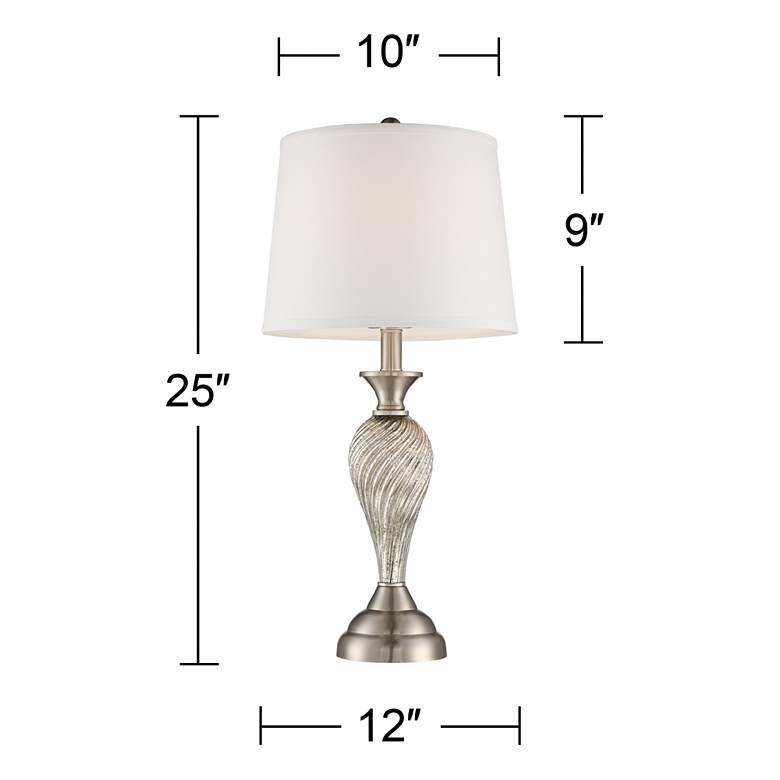 Arden Brushed Nickel Twist Column Table Lamp Set of 2 more views