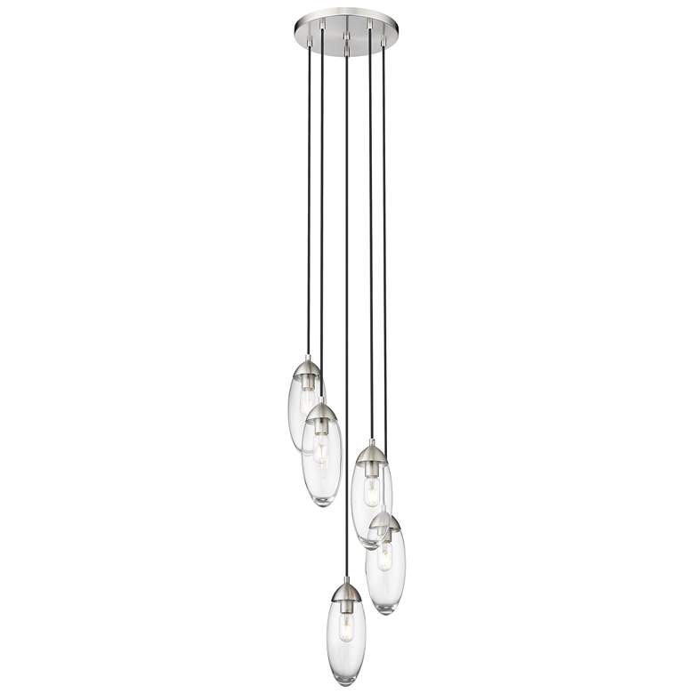 Image 2 Arden by Z-Lite Brushed Nickel 5 Light Chandelier