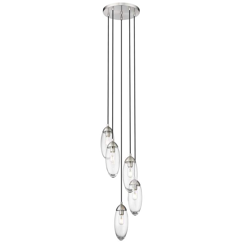 Image 1 Arden by Z-Lite Brushed Nickel 5 Light Chandelier