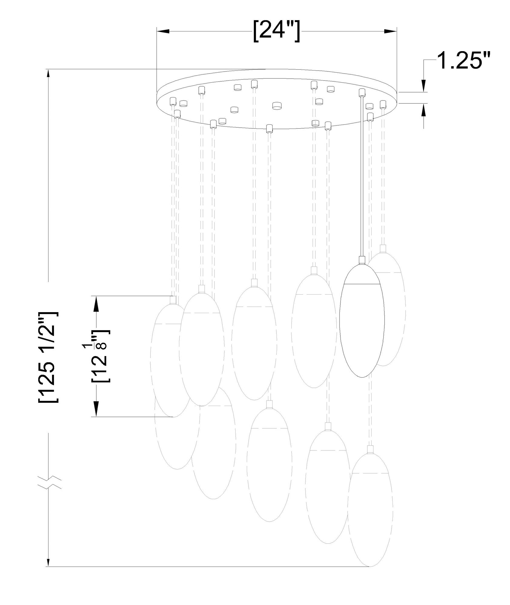 Arden by Z-Lite Matte Black 11 Light Chandelier