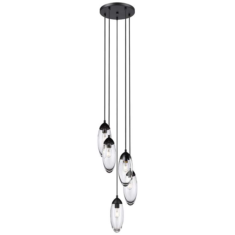 Image 1 Arden by Z-Lite Matte Black 5 Light Chandelier