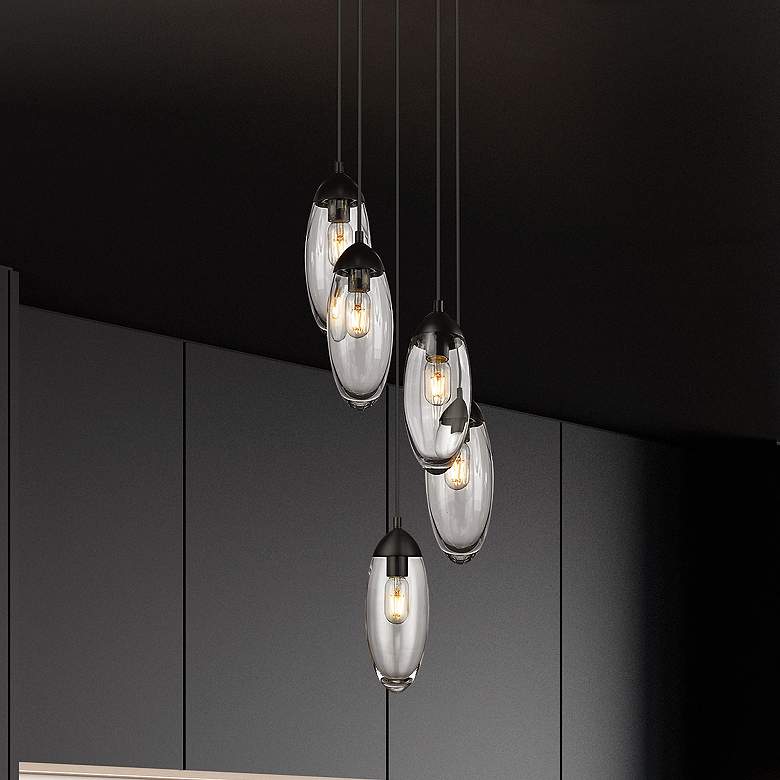 Image 1 Arden by Z-Lite Matte Black 5 Light Chandelier