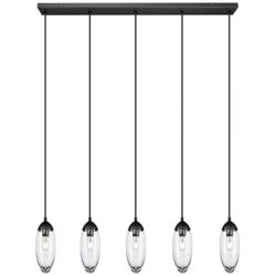Arden by Z-Lite Matte Black 5 Light Linear Chandelier