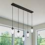 1_Arden by Z-Lite Matte Black 5 Light Linear Chandelier