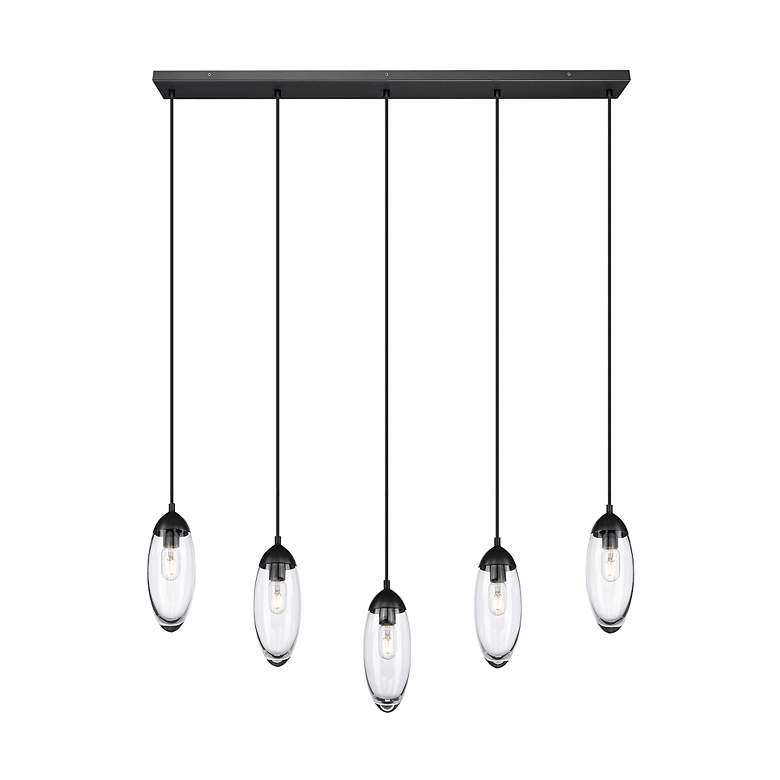 Image 5 Arden by Z-Lite Matte Black 5 Light Linear Chandelier more views
