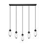 5_Arden by Z-Lite Matte Black 5 Light Linear Chandelier more views