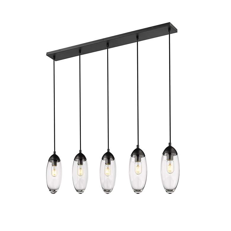 Image 6 Arden by Z-Lite Matte Black 5 Light Linear Chandelier more views