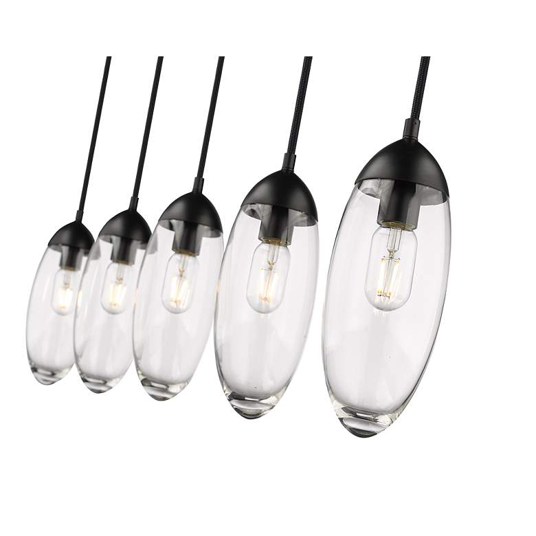 Image 7 Arden by Z-Lite Matte Black 5 Light Linear Chandelier more views