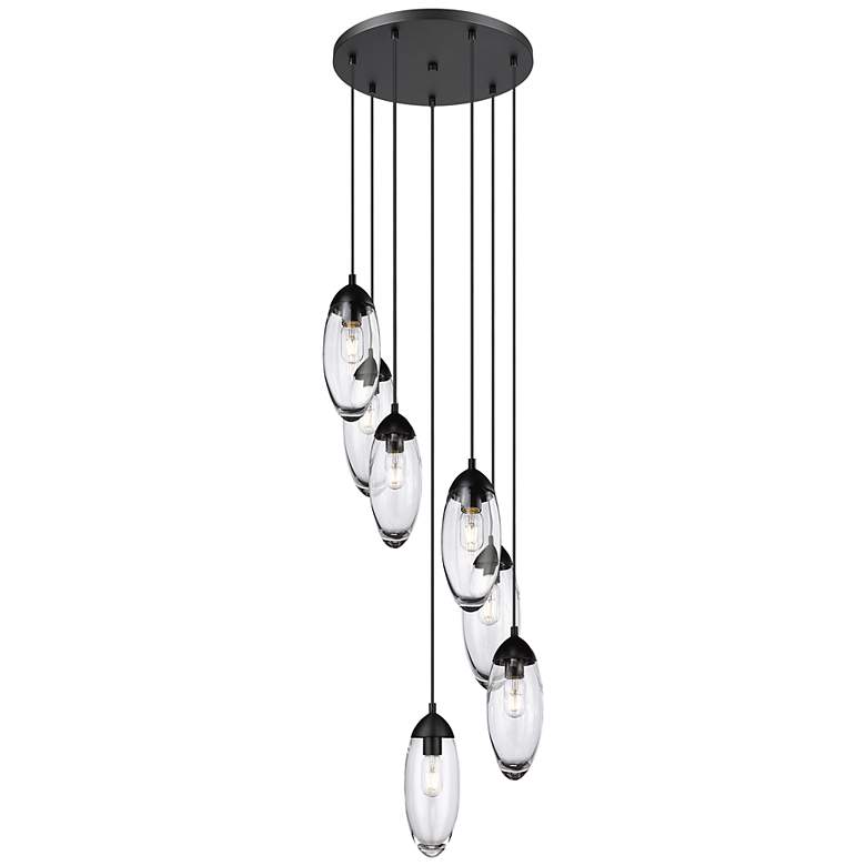 Image 1 Arden by Z-Lite Matte Black 7 Light Chandelier